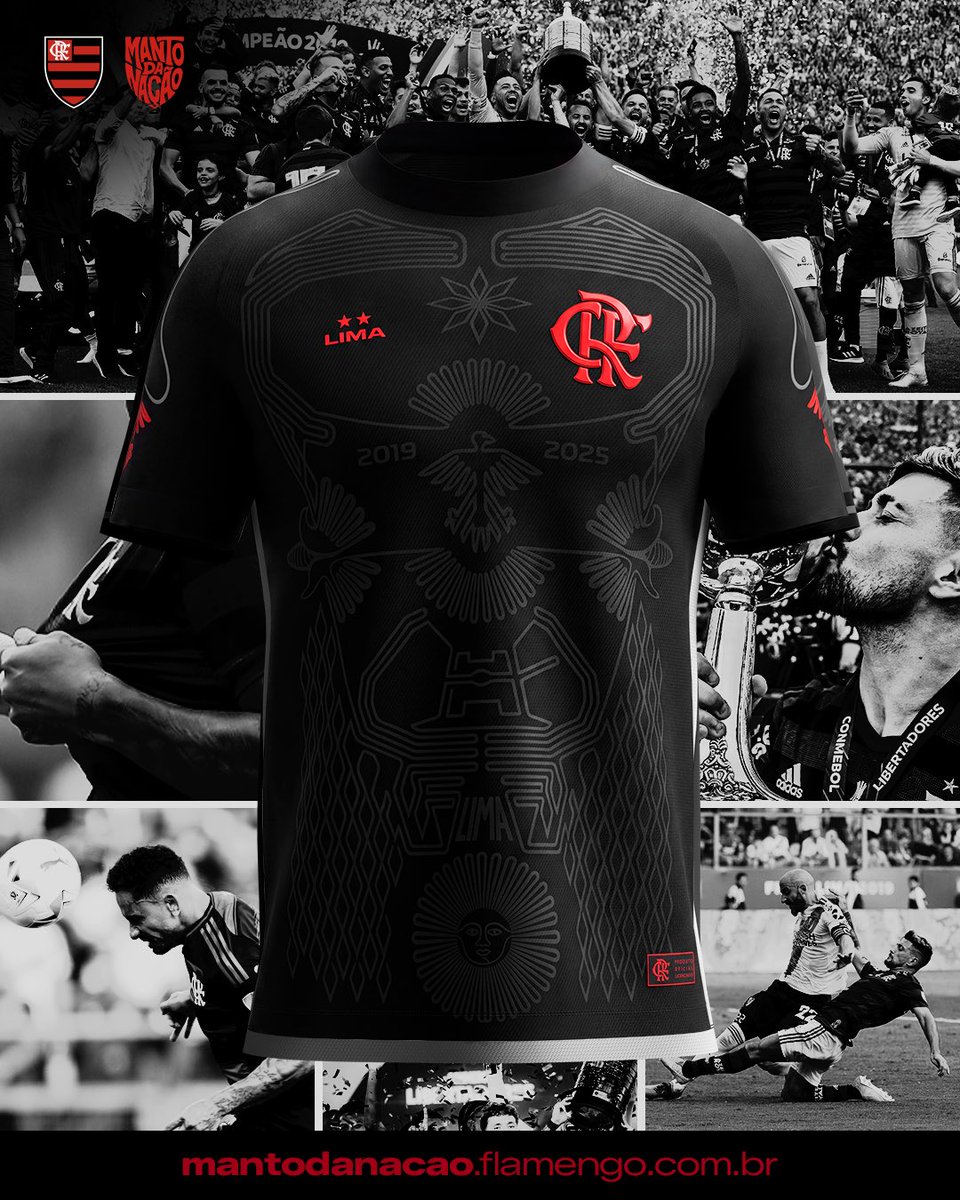 Flamengo's tweet photo. Duas finais. Duas conquistas. Uma camisa histórica. 

Garanta a Urubu de Lima, a camisa que carrega a profecia de dois títulos inesquecíveis.

➡️ Compre agora: https://t.co/5D4yNdyr1B

🔴⚫Comprou, virou Nação Sócio-Torcedor do Nação Sem Fronteiras de graça (1 camisa = 1 mês. 2 ou mais = 3 meses).

⚠️ Promoção mantida: Na compra de 2 ou mais, cada unidade sai por R$239,99.

🚨 Vendas até terça-feira ou enquanto durarem os estoques.