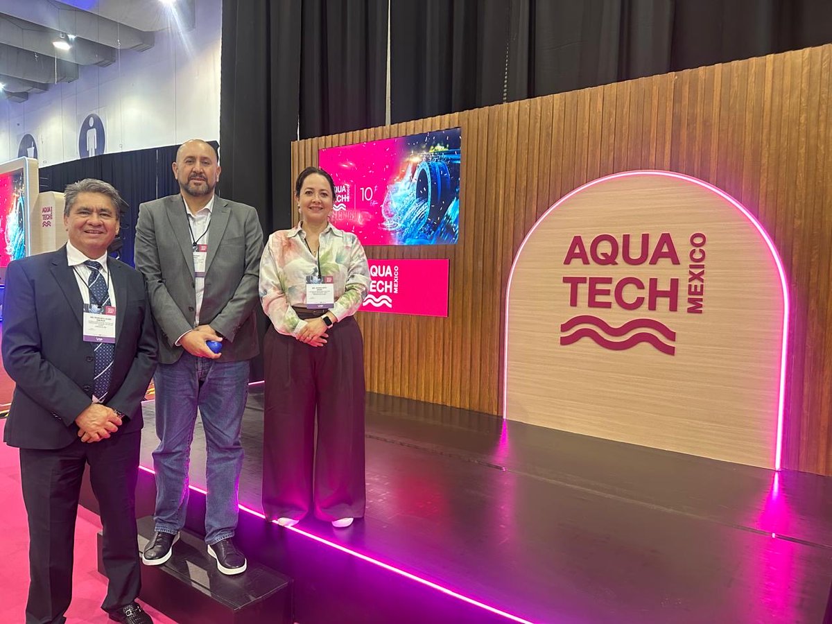 fermaparrilla's tweet photo. Qué honor ser parte de Aquatech México 2026, en representación del Consejo Directivo del CICEJ. 💧🏗️ Un espacio para conocer nuevas tecnologías y soluciones para el reto del agua, y compartir ideas con Francisco Díaz y Joanna Arana para seguir fortaleciendo nuestra ingeniería. https://t.co/49K7a8ASlk