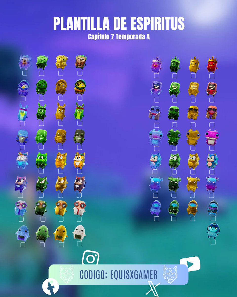 equisxgamer's tweet photo. PLANTILLA ACTUALIZADA DE LOS ESPÍRITUS ANTERIORES Y NUEVOS.

CAPÍTULO 7 TEMPORADA 4

#equisxgamer #fortnitespirit #plantilla #Fortnite #equisxgamernoticias https://t.co/v6VRFbHH1W
