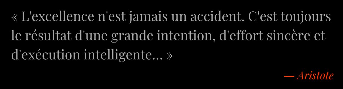 DanielParsignac's tweet photo. « L'#excellence n'est jamais un #accident. C'est toujours le résultat d'une grande intention, d'effort sincère et d'exécution intelligente... »
— #Aristote
#Culture #Education #Développement #Philosophie https://t.co/Layn6042MY