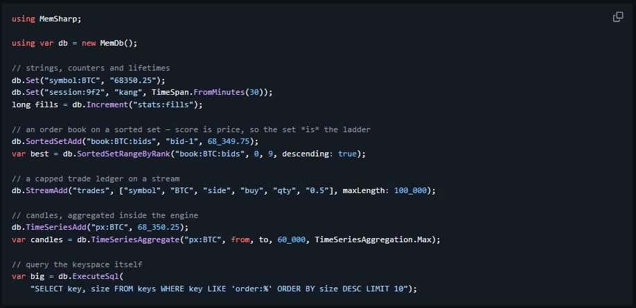Mifmasterz's tweet photo. If you need speed, maybe this is for you: An embeddable in-memory database for .NET (and others) #VibeCoding check this out https://t.co/kOQH0ybssZ #dotnet https://t.co/JOMnLeb7T4