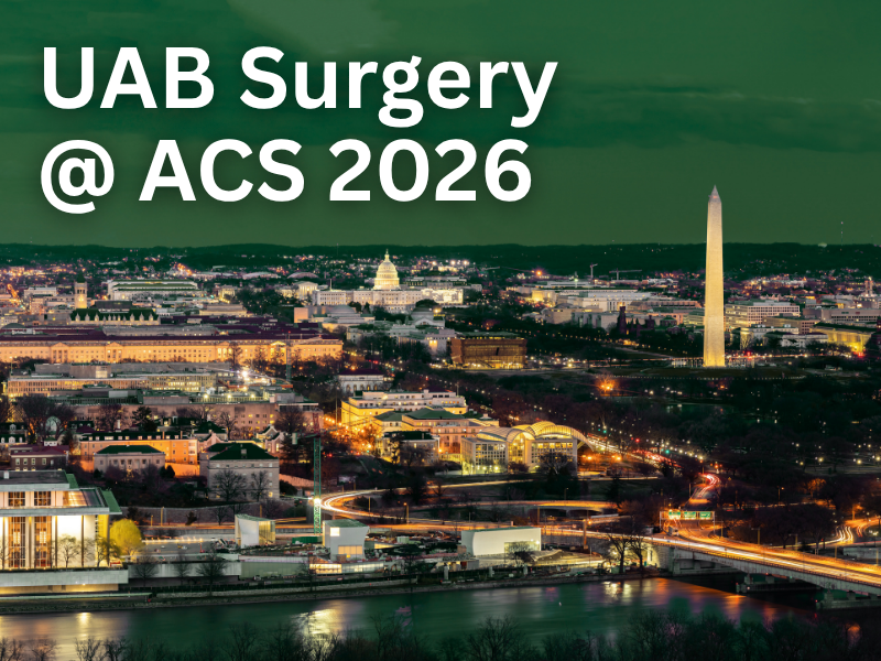 UABSurgery's tweet photo. September is here ... and that means we're counting down the days until the 2026 @AmCollSurgeon's Clinical Congress. As you finaliz your trip plans, bookmark our UAB Surgery guide for travel, programming, and more! 💼 

📲: https://t.co/m3xIngtGOm

#UABatACSCC2026 #ACSCC26 https://t.co/So1UfDZw4u