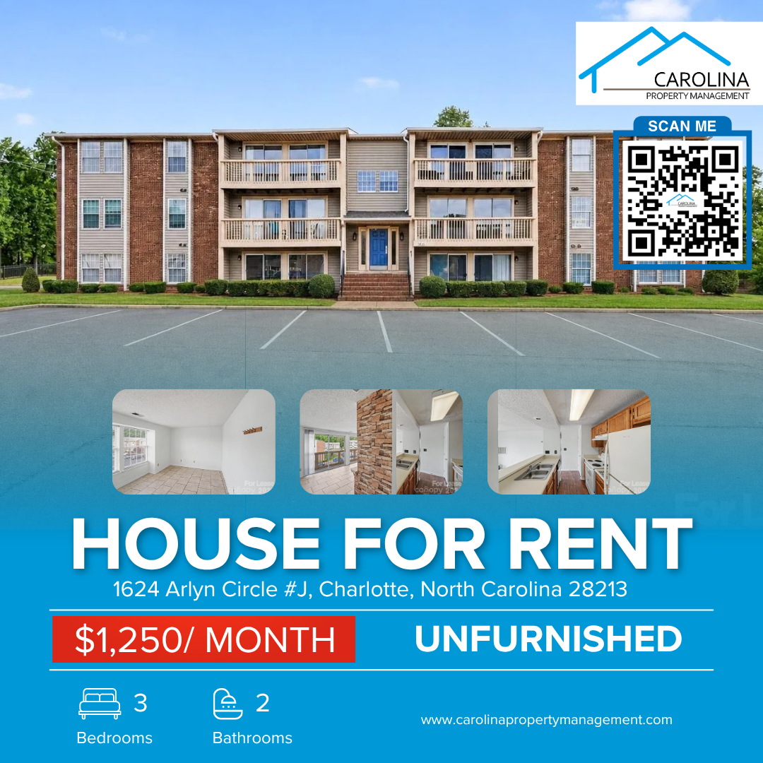CarolinaPropMgm's tweet photo. 🏡 For Rent 

📍 1624 Arlyn Cir Apt J, Charlotte, NC 28213

Welcome home to this spacious, move-in-ready 3-bedroom, 2-bath condo located in the heart of Charlotte’s desirable University area.

📞 704-459-1414
🌐 https://t.co/B05Zb8WY9h

#ForRent #CarolinaPropertyManagement https://t.co/Lnxxwec4pu