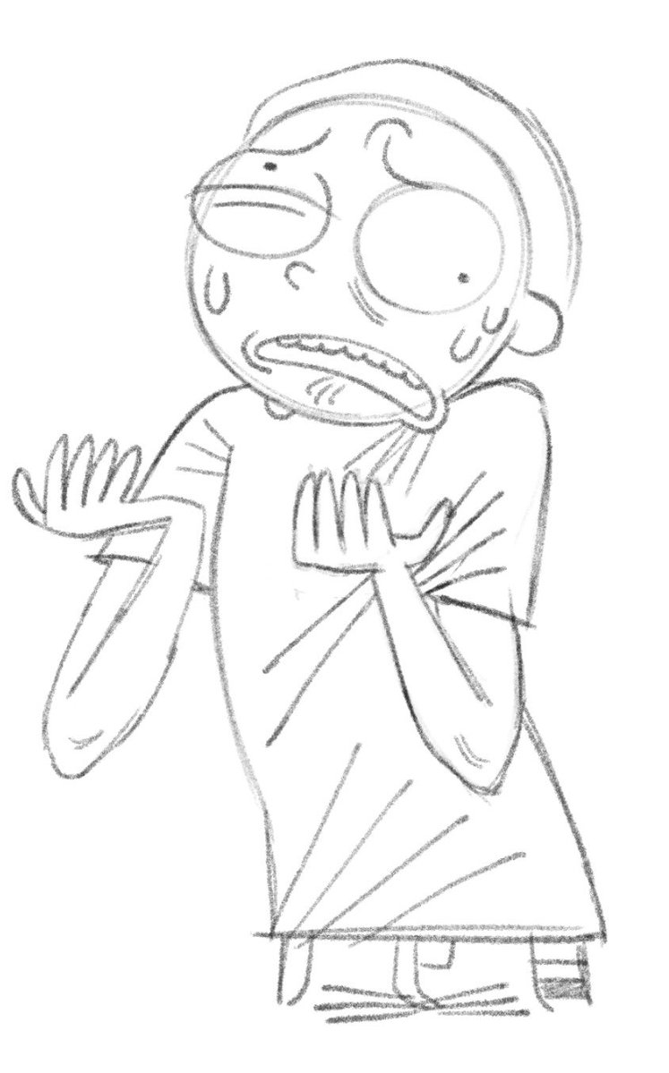 Cravey1111's tweet photo. Artblock means drawing agonizing morties broh #rickandmorty #mortysmith https://t.co/z10tAwPH3a