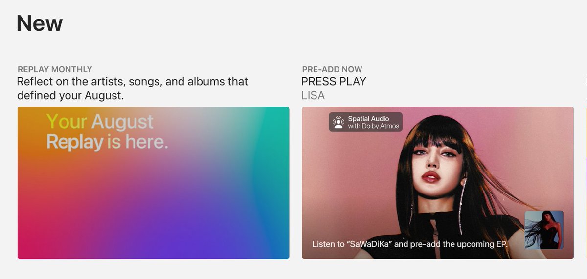 LISANATIONS_'s tweet photo. PRESS PLAY PRE-ADD NOW on Apple Music landing page 👌

SAWADIKA OUT NOW 
#LISA_SaWaDiKa https://t.co/Q9Zteqe7WZ