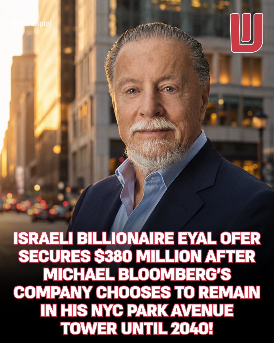 DerShpiel's tweet photo. Israeli billionaire Eyal Ofer secured $380 million for his Manhattan office tower after Bloomberg committed to remain inside the building through 2040. Wells Fargo and German bank LBBW provided the money for 120 Park Avenue, located directly across from Grand Central Terminal.

Bloomberg occupies nearly 500,000 square feet across 20 floors, making it the building’s largest tenant. Its new agreement adds another 11 years to the company’s lease and gives Ofer guaranteed rent from one of the world’s largest financial media companies for years to come.

Ofer’s company, Global Holdings, purchased the 26 story tower for approximately $526 million in 2008. The building also contains stores, restaurants and direct access to Grand Central, giving it one of Manhattan’s strongest office locations.

The $380 million replaces older borrowing attached to the property. Banks are more willing to provide enormous loans when a building has a powerful tenant committed for many years, and Bloomberg’s decision gave Ofer the security needed to complete the deal.

Ofer is one of Israel’s wealthiest businessmen, with major holdings in real estate, shipping and technology. The agreement strengthens his control of a valuable Park Avenue property while keeping Bloomberg inside his building until 2040.