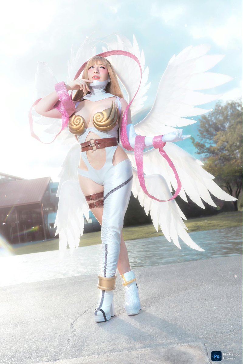 HannahCosplay's tweet photo. ¿Quién más creció viendo Digimon? 🤍✨

Angewomon 💗 https://t.co/zkK7DPlOsj