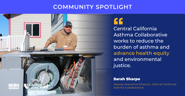 Kern_Coalition's tweet photo. The Central California Asthma Collaborative is electrifying Kern County's most vulnerable homes and training local workers for the green jobs behind them. #KernCounty #CaliforniaJobsFirst #CleanEnergy https://t.co/mafgiejchM