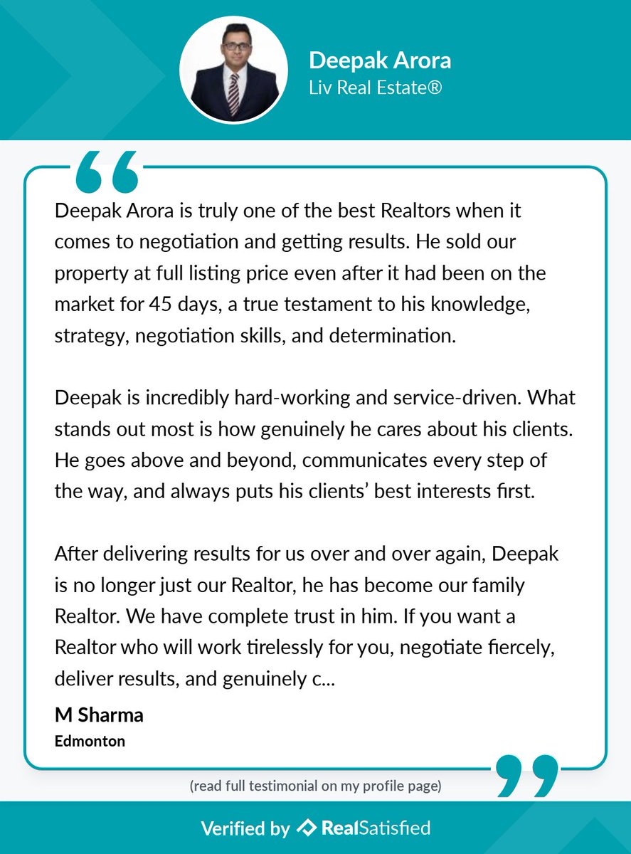 Deepaksellshome's tweet photo. I’m not sure I could be more thrilled by a testimonial.
See my reviews: https://t.co/10iNZMq4c2
via @realsatisfied https://t.co/HhJfv0ugaH