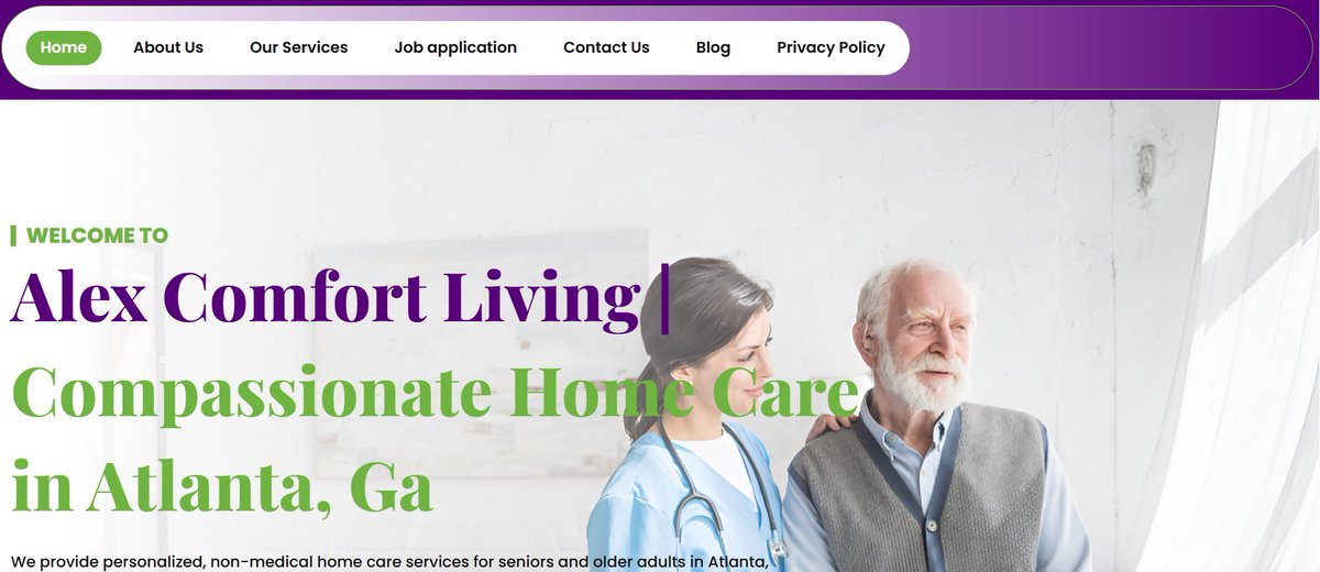 alistwebseo1's tweet photo. #NewClientHighlight
Check out Alex Comfort Living. A compassionate home care agency perfect for adult children seeking assistance for their senior parents! Located in Atlanta, Ga. You’re going to love them! 🤗

https://t.co/6ilSzysEvX

#homecare #Dad #Mom #comfort #AtlantaGa https://t.co/36OFSYiJTr
