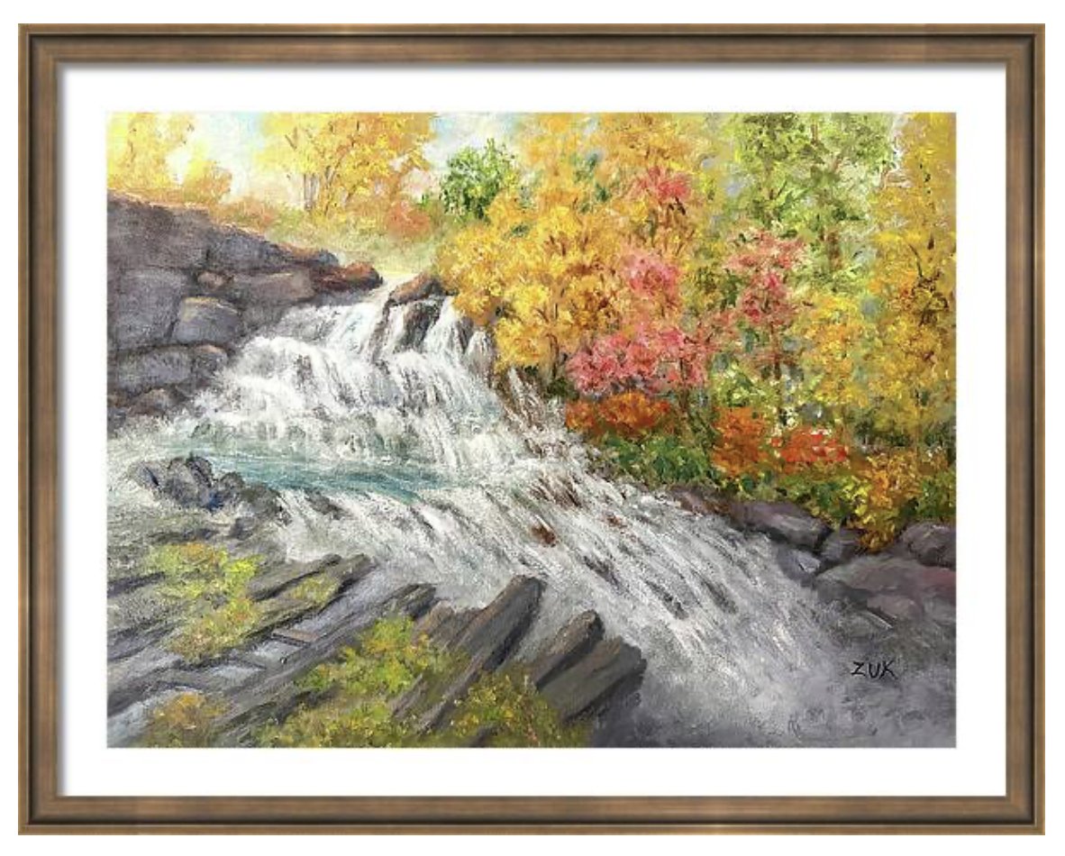 KarenZukArtist's tweet photo. Autumn Mountain Cascade captures the energy of rushing mountain water.Cascading over rocks, the cool blue-green water contrasts beautifully with orange, red, and green foliage. https://t.co/swcgpIAT4u #FallWallArt #AYearForArt #BuyIntoArt #waterfalls #mountains https://t.co/6oGGdKgfV7