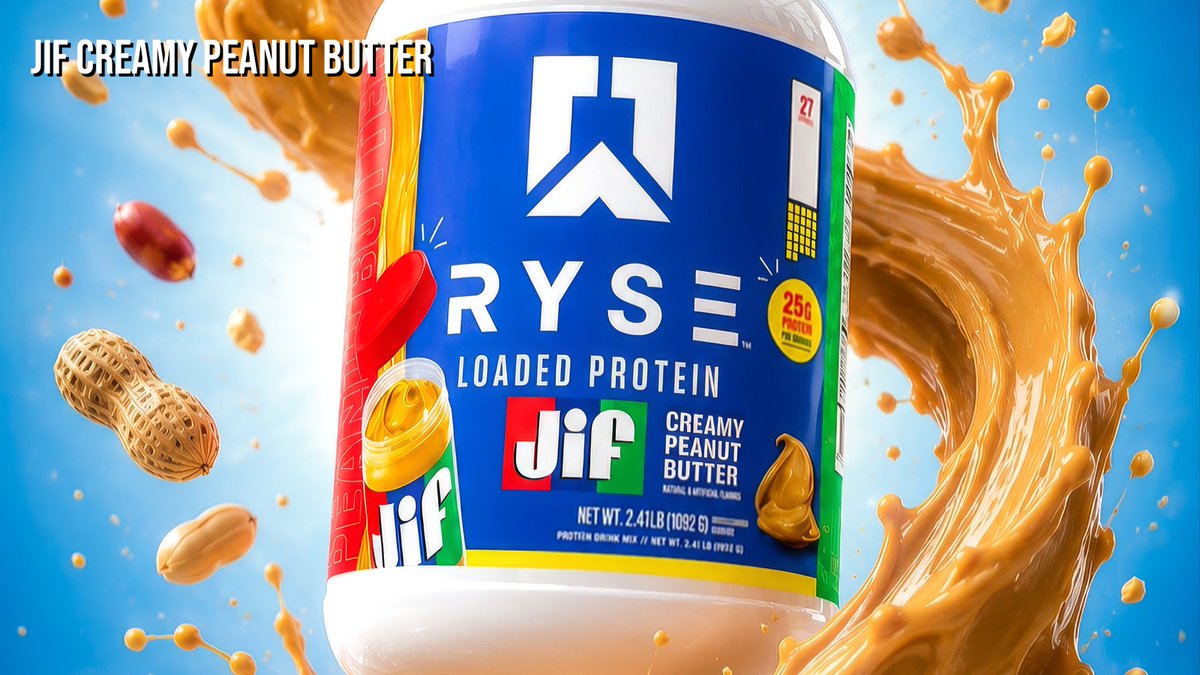BulldogSupps's tweet photo. RYSE put real Jif peanut butter into a whey isolate.

25 g protein · 150 cal · 27 servings. New Loaded Protein flavour, in stock now at Bulldog.

https://t.co/fKIVHdTqPH #ryse https://t.co/w0mXWeZ1UD