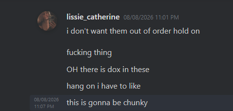 Oddestg1rl's tweet photo. Since you won't show the time stamps, you can also see I took about 5 minutes to respond and send it. Because I was cutting the video apart to remove the dox. https://t.co/7OhqzHWBg3