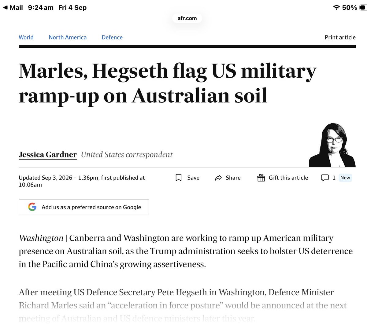 burns4783's tweet photo. @goodfoodgal Good … but hurry up and get the bases and troops in place &amp; integrated within the next couple of years 
🇦🇺👍👍👍🇦🇺 https://t.co/fEecGhjwZA