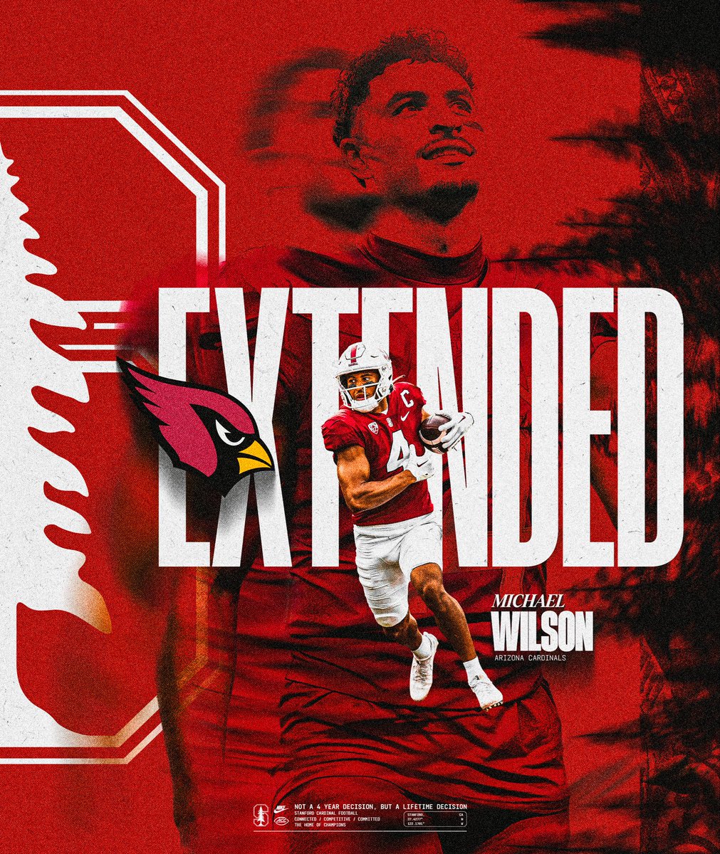 StanfordFBrec's tweet photo. Congrats to @mikewillyy on his 3 year/$75 million extension with the Arizona Cardinals! 
#GoCard #FeartheTree https://t.co/osBS76FP1C
