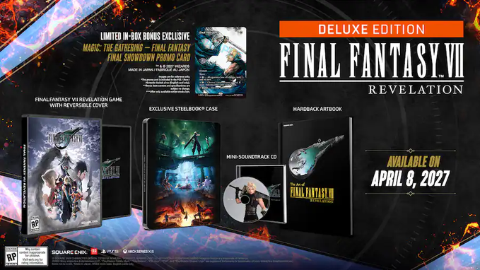 funkofinderz's tweet photo. 🚨 FINAL FANTASY w/ MTG PROMO CARD NOW ON WALMART! 🚨

FINAL FANTASY VII REVELATION Deluxe Edition for PlayStation 5 / Xbox Series X is now available to preorder at Walmart!

Includes an EXCLUSIVE Magic: The Gathering FINAL FANTASY Promo Card! 🃏👀

🎮 PS5:
https://t.co/gIPzOEWHKt

🎮 Xbox Series X:
https://t.co/imANbFlGnt

💳 No Charge Until it Ships

#Ad #FinalFantasyVII #MagicTheGathering #FinalFantasy