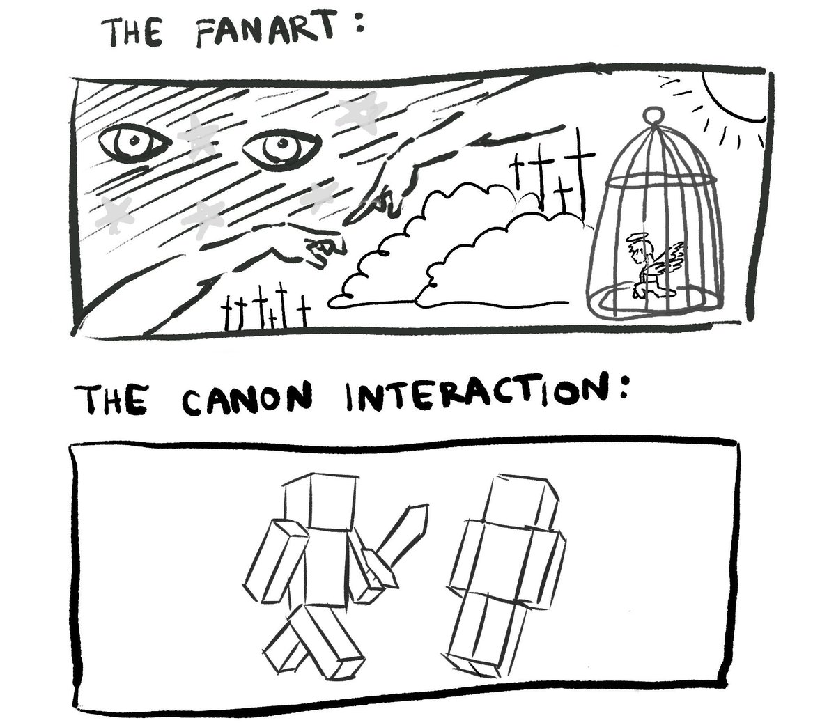 carstairsfox's tweet photo. you'll see the most divine ethereal musuem worthy fanart of unstable universe scenes and the artist's pfp is a shitpost drawing and they have "14" in their bio like omfg 

this community is so insanely talented give me ur skillsss https://t.co/AgFjQjRvk2