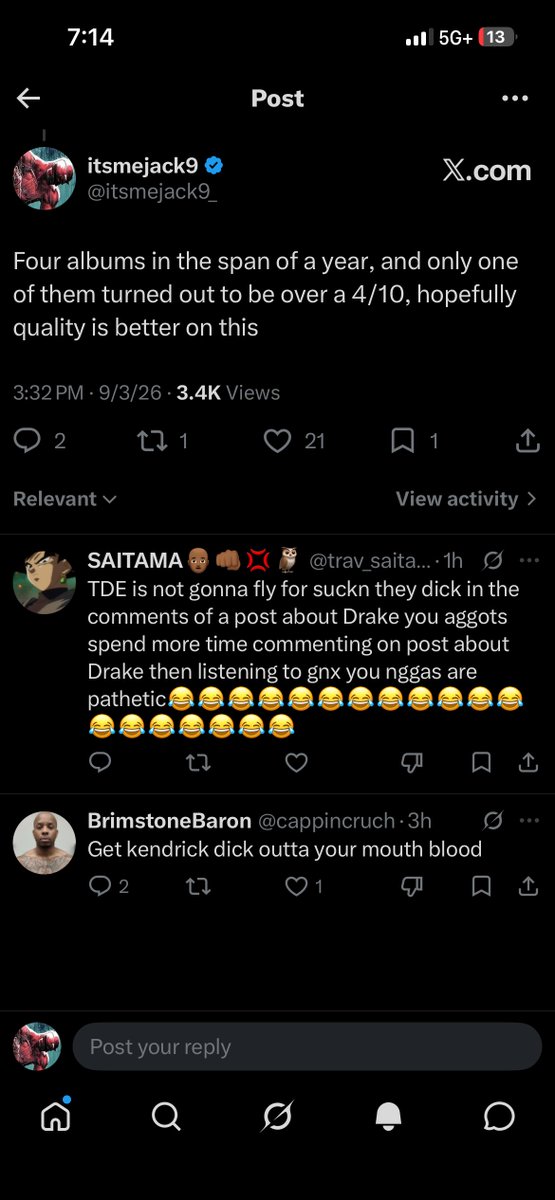 itsmejack9_'s tweet photo. The only songs on Iceman I don’t have on my playlist are Don’t Worry and B’s on the Table with 21 savage, I like Drake, but god damn does he have the most dick rideable fan base. It’s not hard to accept that the other two albums that dropped with Iceman were hot dogshit. https://t.co/sYIiYuX9EO