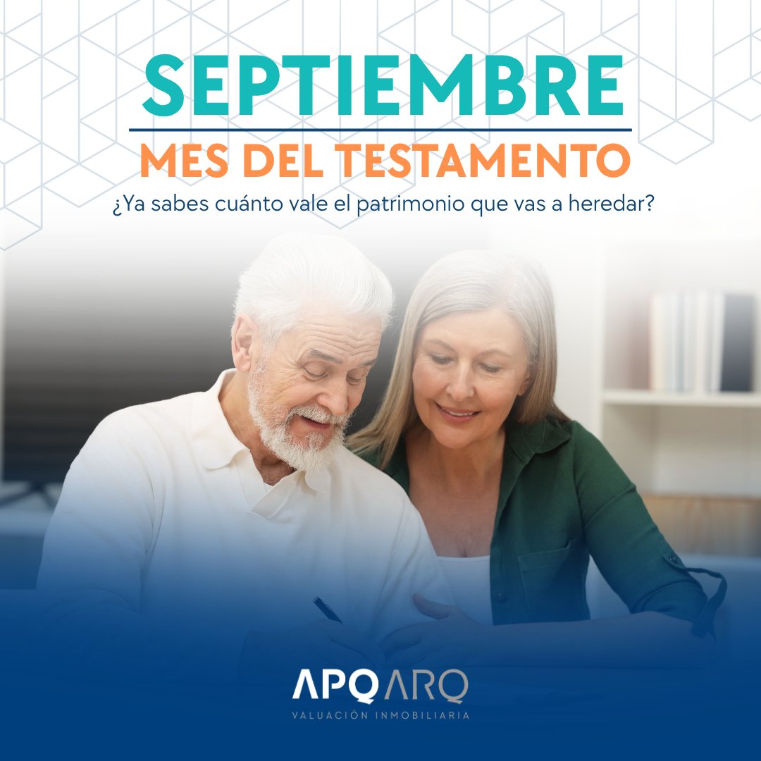 ApqArquitectos's tweet photo. 👉Este #MesDelTestamento, da un paso importante para proteger y ordenar tu patrimonio.

Con APQ Arquitectos Valuadores, conoce el valor de tus bienes con el respaldo de tres décadas de experiencia en valuación.

📩 Acércate a nosotros y solicita tu avalúo.

#Avalúo #Herencia https://t.co/6xk7q9cBfh