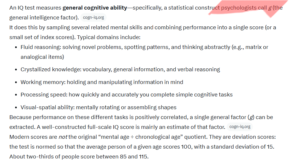 Dilso_123's tweet photo. @Derek19603617 @BreannaMorello Keyword from your own screenshot PSYCHOLOGIST G FACTOR!

The psychologist measures your g factor and then tells your doctor that your brain has healed enough from the stroke &amp; he is able to function normally. An IQ test is one of many tests performed on patients : https://t.co/M0BI06jM3k