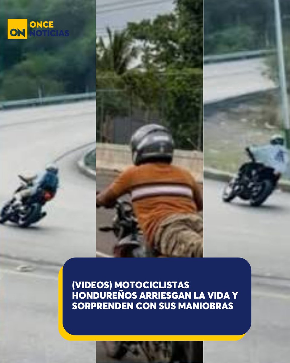 canal11hn's tweet photo. 🔴 || 🏍️ Motociclistas hondureños fueron captados haciendo peligrosas acrobacias en plena carretera, exponiendo su vida y la de otros conductores. 👀👇🏻https://t.co/3Tnnn8CQ8E
#Honduras #Motociclistas #CA5 #AccidentesViales https://t.co/1GYMxmzpuc