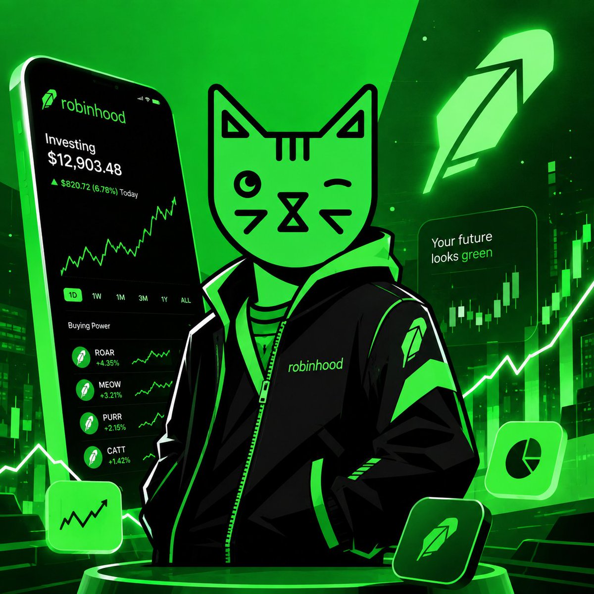 RHHoodCat's tweet photo. THE
ROBINHOOD
CAT https://t.co/LYGpFFiydF