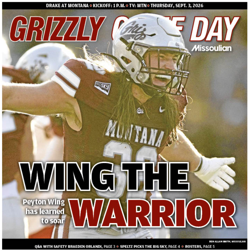 FrankGogola's tweet photo. Montana #GrizFB linebacker Peyton Wing had only one D-I offer coming out of high school and has played for five position coaches and six defensive coordinators in college, but he's kept pushing forward on his way to becoming an All-American.

https://t.co/Iojw7ZUcen https://t.co/Jzqp5ZBWKH