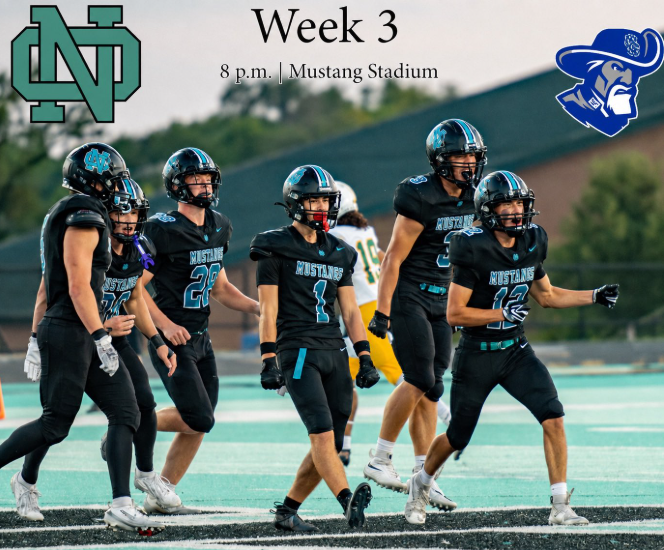 NOMustangs's tweet photo. Big-time showdown Friday night as Mustangs (1-1) take on Colonels at 8 p.m.! We recommend that everyone get their tix on GoFan ahead of time as a big crowd is expected! Gate opens at 7:00pm, we suggest you not wait until the last minute to come in! Tix:
https://t.co/0LOIC1bXIi https://t.co/SFZeGtl7yM