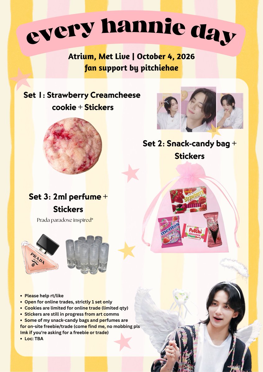 pitchiehae's tweet photo. ༊࿐. ｡˚ ° ⊹ ˚.𓂃 ࣪˖ ִֶָ🐇་༘࿐
every hannie day by @jeonghannieph 
    ⤷fan support by @pitchiehae

ʚɞ like &amp; rt
ʚɞ open for trades (dm me)
ʚɞ limited qty
ʚɞ cookies are for online trades only
ʚɞ no mobbing pls 🙏🏻
ʚɞ loc: tba
 
See you there! 🪽💖

#JEONGHAN #정한
#everyHANNIEday https://t.co/jUqjkjj06j