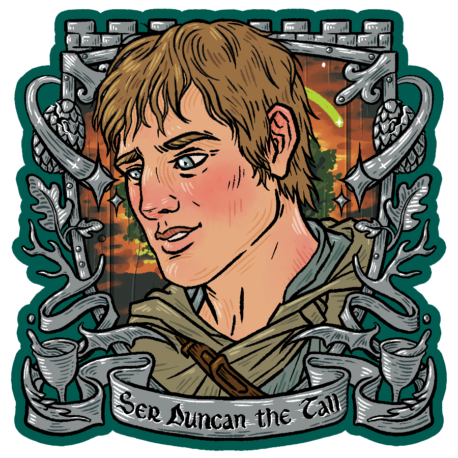 PrettyDamnLaggy's tweet photo. This is my new favorite show of all time btw, they did such a good job not only staying true to the source material but elevating it sobs anyway I love Dunk so I drew him 💖 #akotsk #asoiaf https://t.co/MKRiGvSzVD