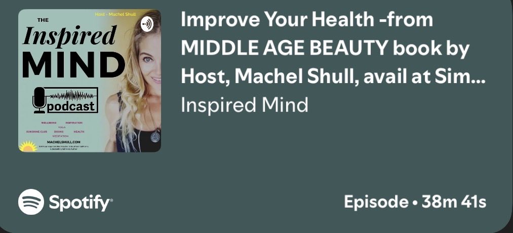 machel_shull's tweet photo. https://t.co/rlL7ZgXOtr new podcast! i am reading my book, MIDDLE AGE BEAUTY all summer long. You can buy the book at @SimonBooks for $16.95. Find out some amazing holistic health tips on aging #books #simonandschuster https://t.co/C31HwpGhU5