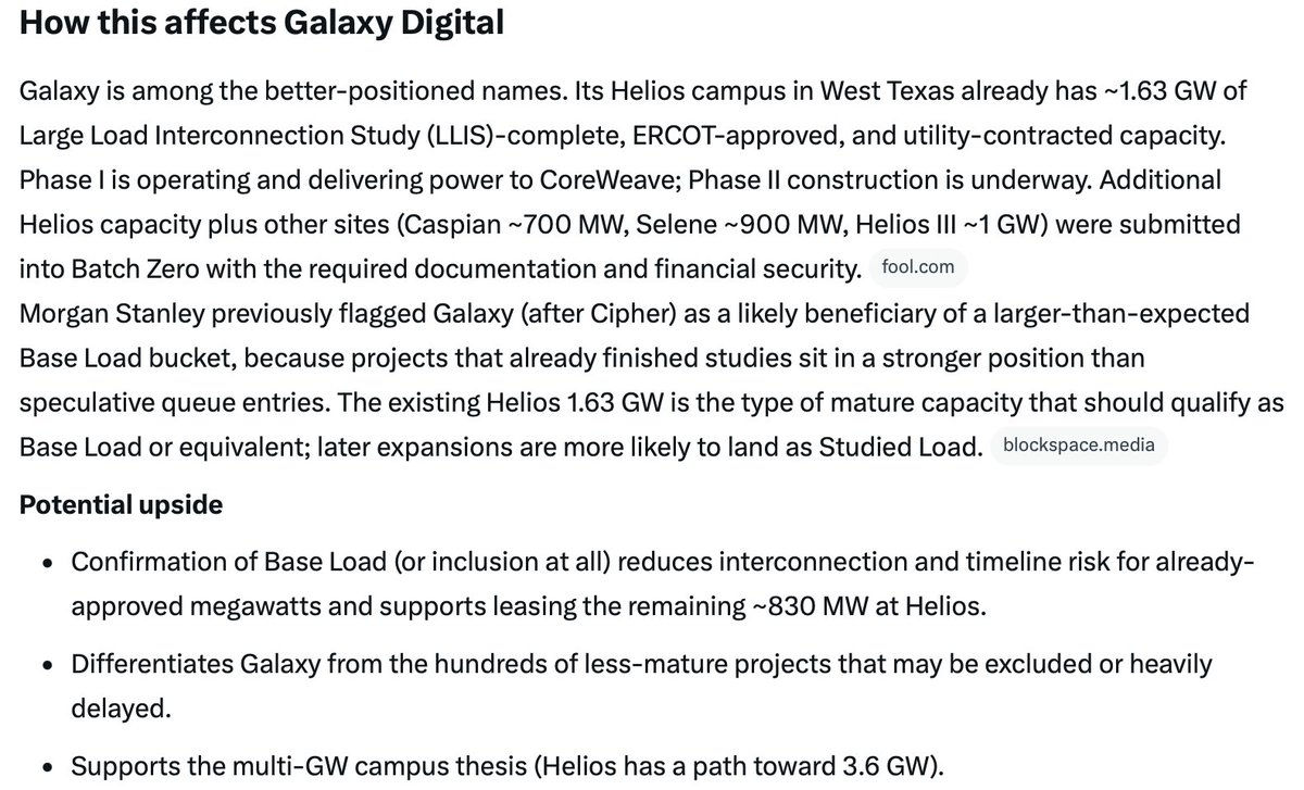 DuncanReucassel's tweet photo. $GLXY The Kings Of Texas - new tagline

Remember 5.7GW = ~7.6B a year in EBITDA

7.5B * 25 = $190B in EBITDA --> GOOD MORNING BULLS that's 15x the current market cap of the stock in ANNUAL EBITDA at 90%+ margins 3-5 years away! https://t.co/lPN6DUD0QB