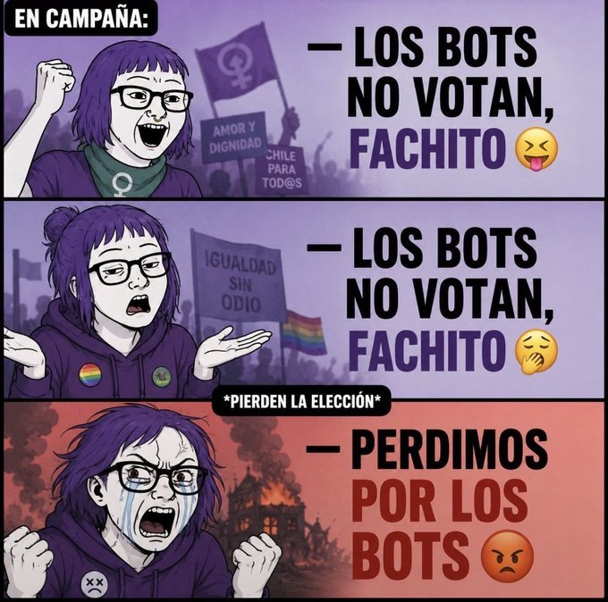 Alexander7u798's tweet photo. @Toxikedesings @Arena_Politica1 @JChavez_2209 Es la verdad los bots acaso votan? Hay fraude? Demuestrenlo. https://t.co/FSmKOGGQ7F