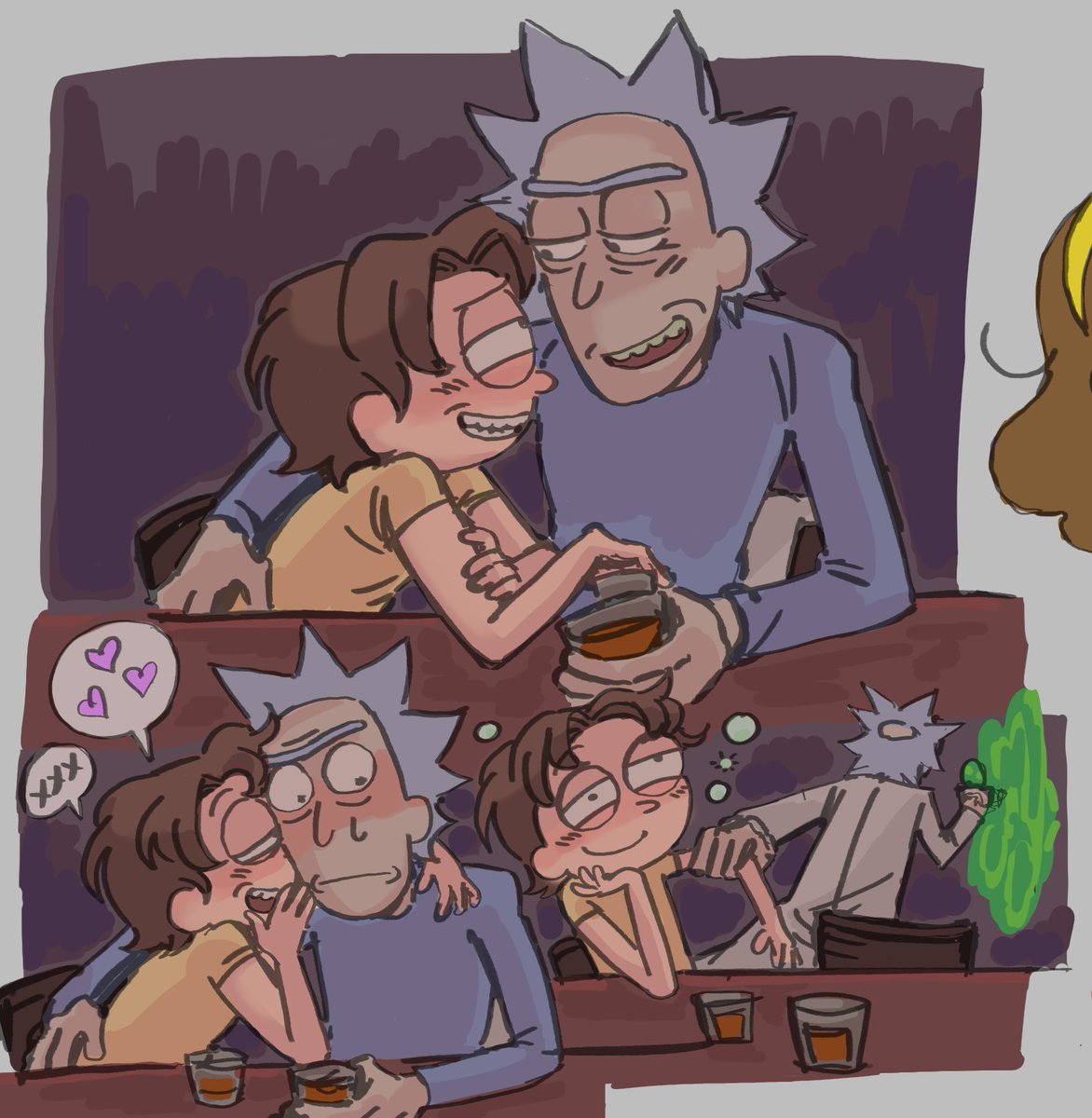 evilmoscato's tweet photo. More college!Morty and Rick https://t.co/xbagxQVdGl