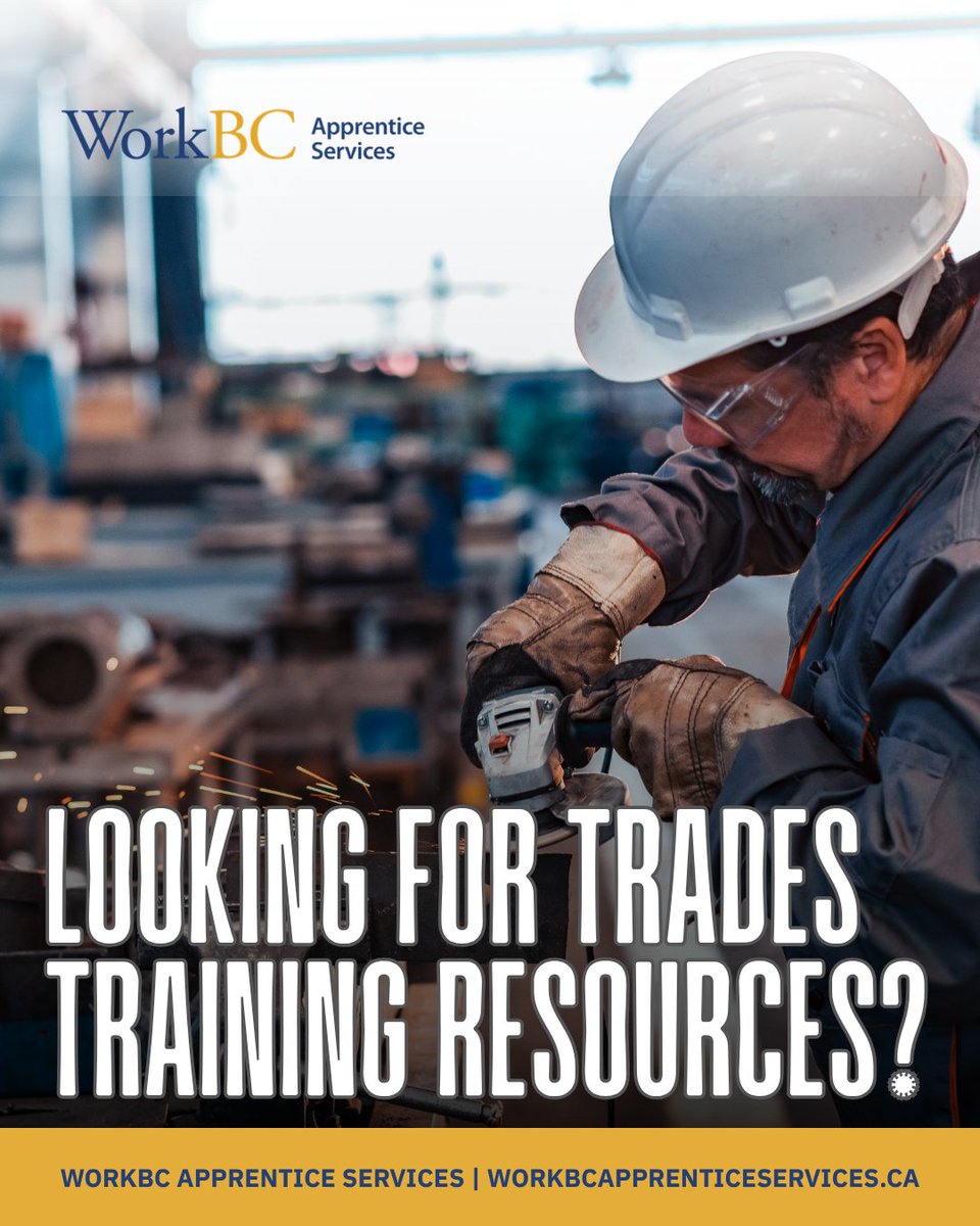 WorkBCAS's tweet photo. Not sure where to start when it comes to trades training resources in BC?

Our website has a dedicated resources page pulling together some of the key organizations and supports available to apprentices.

Explore the resources at https://t.co/Ab0jq3RGHB https://t.co/r5iPAPHkX6