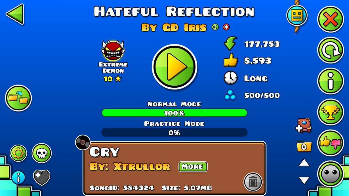 Acheron240FP's tweet photo. 16th extreme demon 🤑 https://t.co/Jf2Z41sIlN