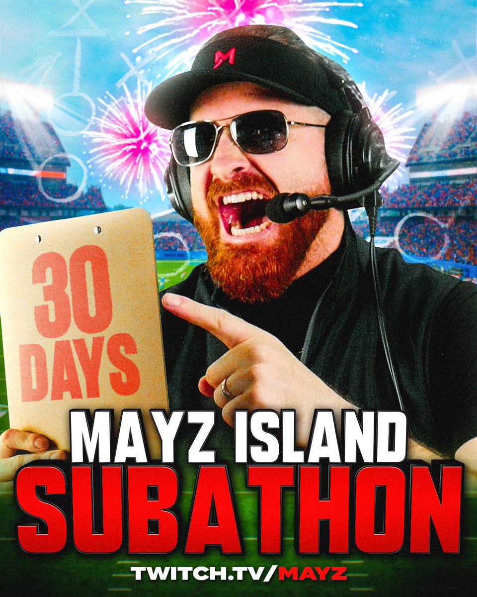 Mayzomatic's tweet photo. Starting tonight, live for 30 days straight

#1 Madden Rank, Sub Goals, NFL Tailgates

Buckle up https://t.co/LwKgEI7Qdd