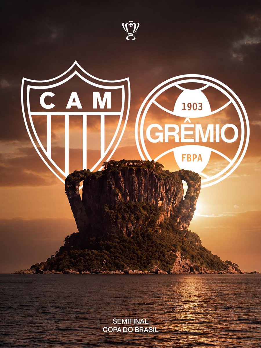 Atletico's tweet photo. 𝑪𝒐𝒏𝒇𝒓𝒐𝒏𝒕𝒐 𝒅𝒆𝒇𝒊𝒏𝒊𝒅𝒐! ⚔️🐔

O #Galo enfrentará o Grêmio nas semifinais da Copa do Brasil! 🏆

📅 Ida: 31/10 ou 1º/11
📅 Volta: 7/11 ou 8/11

As datas e os mandos de campo serão definidos posteriormente pela CBF. https://t.co/9d4QuCyndP