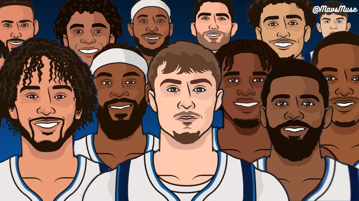 MavsMuse's tweet photo. Dallas Mavericks depth chart:

PG: Kyrie - Sasser - De Larrea
SG: Christie - Risacher - Biberovic
SF: Cooper Flagg - Naji - Martin
PF:  PJ - Morez - Aldama
C:   Lively II - Gafford - Cisse

This team is deeeeep https://t.co/b3gtZc9uPG