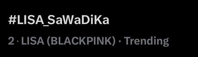 LISANATIONS_'s tweet photo. #2 🌎🔥

SAWADIKA OUT NOW 
#LISA_SaWaDiKa https://t.co/YWhmg63twQ