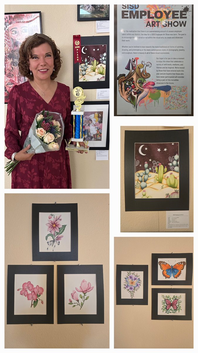 MHerna_MCE's tweet photo. Congratulations to our amazing 2nd Grade Dual Language teacher @LEOlave_MCE for earning 2nd Place in the District Employee Art Show! 🎨 Your creativity, passion, and talent truly shine—both in your classroom and through your art! We are so proud of you! 💙⚓️ #MyrtleCooper https://t.co/AxMiBWi3FR
