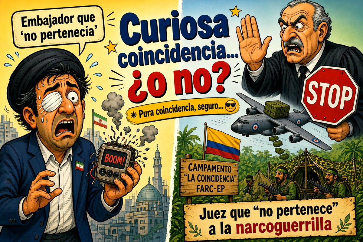 NewTr0l's tweet photo. @waldoalarconho1 @Afar210Afa @CorteSupremaJ @FiscaliaCol Cuando le explotó el beeper al embajador iraní que “no pertenecía” a Hezbolá, todo el mundo entendió la conexión.  
Pero cuando un juez para un bombardeo a un campamento de narcoguerrilla… 
nadie se pregunta si también “no pertenece”.  

Jajajaja, claro que no. https://t.co/uqHpKT63FP