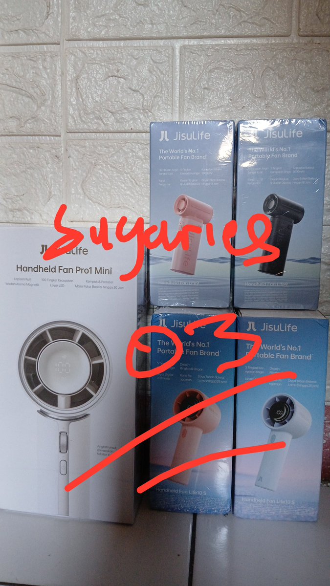sugaries03's tweet photo. Open po jisulife batch 2
10s 5000mah 165k dp 135k
10 4000mah 120k dp 100k
9 5000mah 175k dp 135k
9 3600 mah 150k dp 120k
5 4500 mah 100k dp 80k
Pro 1mini 350k dp 300k

Sisa pelunasan bisa shopee
Go wa✅️
🛍 jabar

Wts kipas murah jisulife ori https://t.co/1UmnzEL767