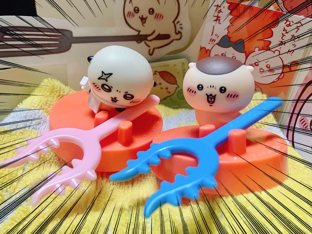 nmtm1606's tweet photo. 昨日のキャラパキさすまたを早速持たせてみたら、くりまんじゅうパイ先とラッコ先生が共闘してて激アツだったww

スプーン持たせるよりしっくりしてる気がする https://t.co/n7qOCdePOE