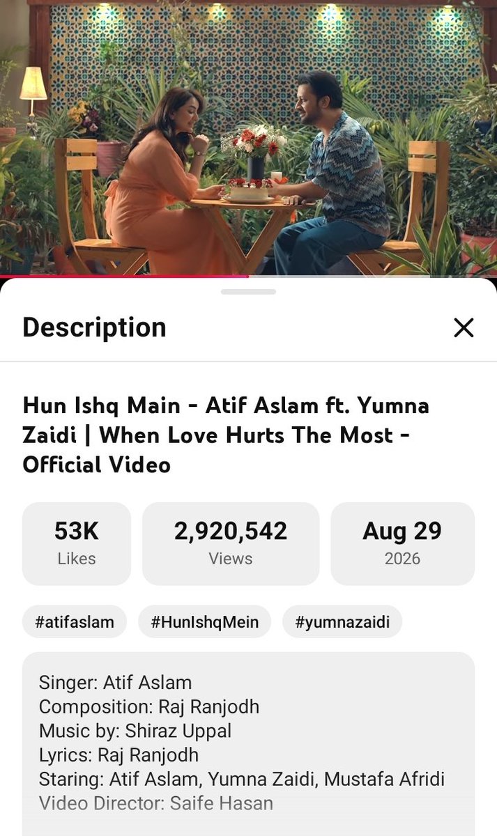 lookatthestar03's tweet photo. 🙌❤️
Race to 3M ❤️🙌

#HunIshqMain #YumnaZaidi #AtifAslam https://t.co/sD0WzH3m1n