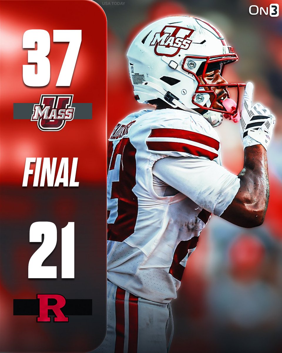 On3's tweet photo. UMass upsets Rutgers😳

The Minutemen received $1.5 million from the Scarlet Knights to play this game, @Brett_McMurphy reports. 

https://t.co/rChbN3GkLi https://t.co/Ko9vGdFOOv