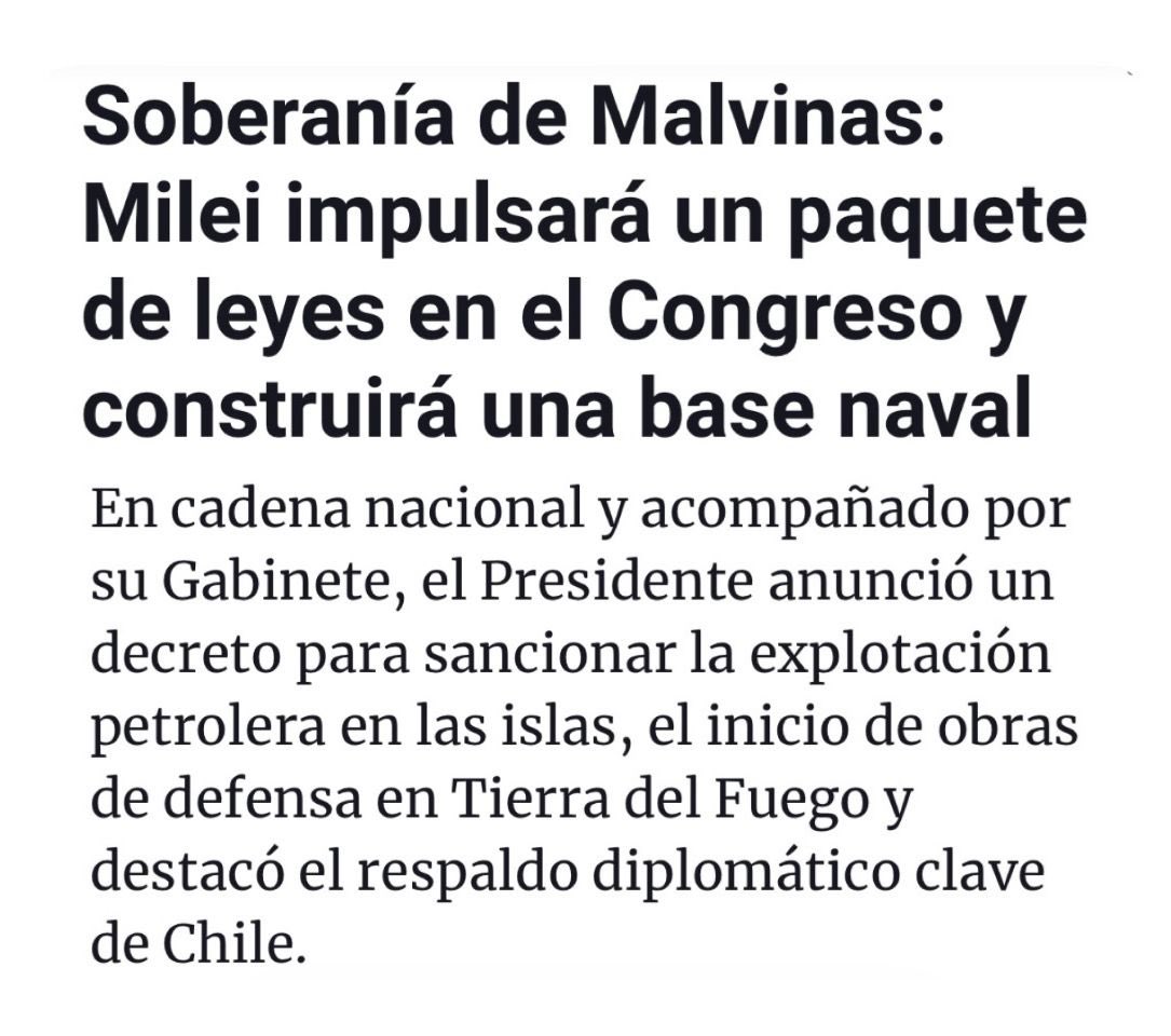cristianritondo's tweet photo. Malvinas nos tiene que encontrar unidos.

Valoro el llamado del Presidente a construir una posición común y desde el Bloque PRO esperamos que el proyecto anunciado llegue al Congreso para poder debatirlo y tratarlo.

La defensa de la soberanía es una causa que nos une a todos los argentinos.