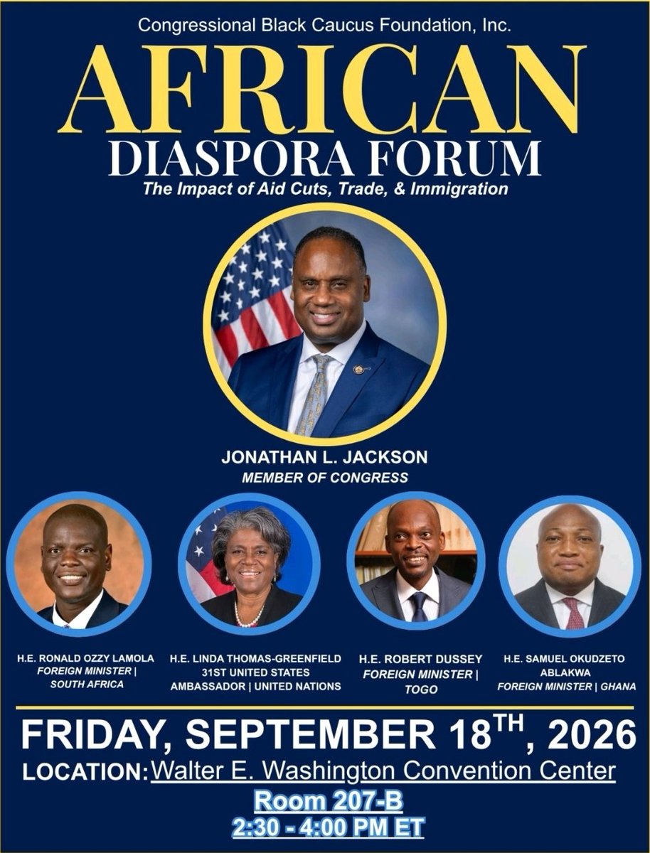 oralofori's tweet photo. Kindly join Congressman Jonathan L. Jackson as he hosts a timely and vital forum with distinguished panelists discussing the impact of current U.S. policy on Africa and the Diaspora
*
THIS FORUM IS FREE AND OPEN TO THE PUBLIC
* https://t.co/nBFEFpulma