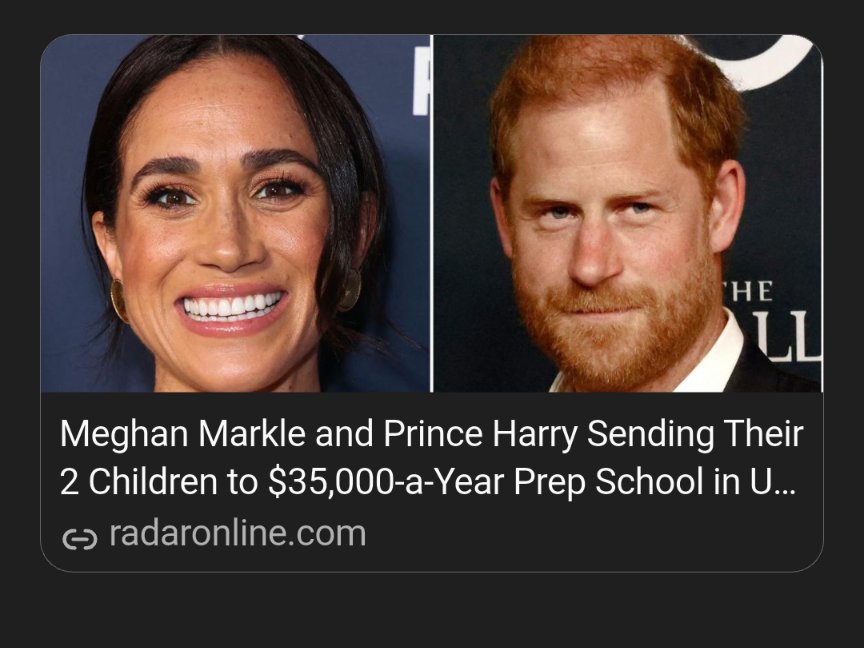 IClueso's tweet photo. Meghan Markle and Prince Harry Sending Their 2 Children to $35,000-a-Year Prep School in U.K. as Parents Warned Not to Take Snaps of Archie and Lilibet  https://t.co/QkaTEJk8lW https://t.co/1bP2a0xGgE