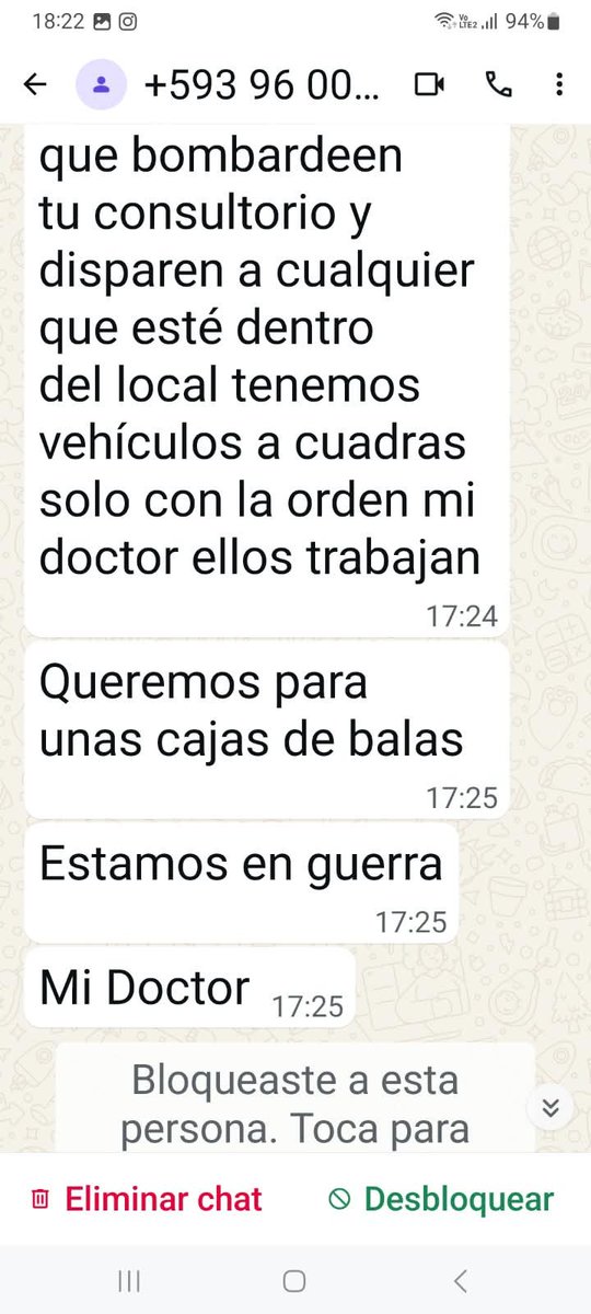 EmergenciasEc's tweet photo. #DenunciaCiudadana
#Vacunadores
Ayuden a reportar y bloquear este número que está extorsionando a un médico jubilado. https://t.co/oitnr9iRIR